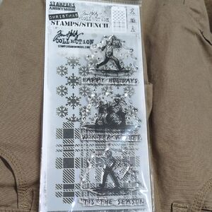 Tim Holtz Christmas Stamps and Stencil Set